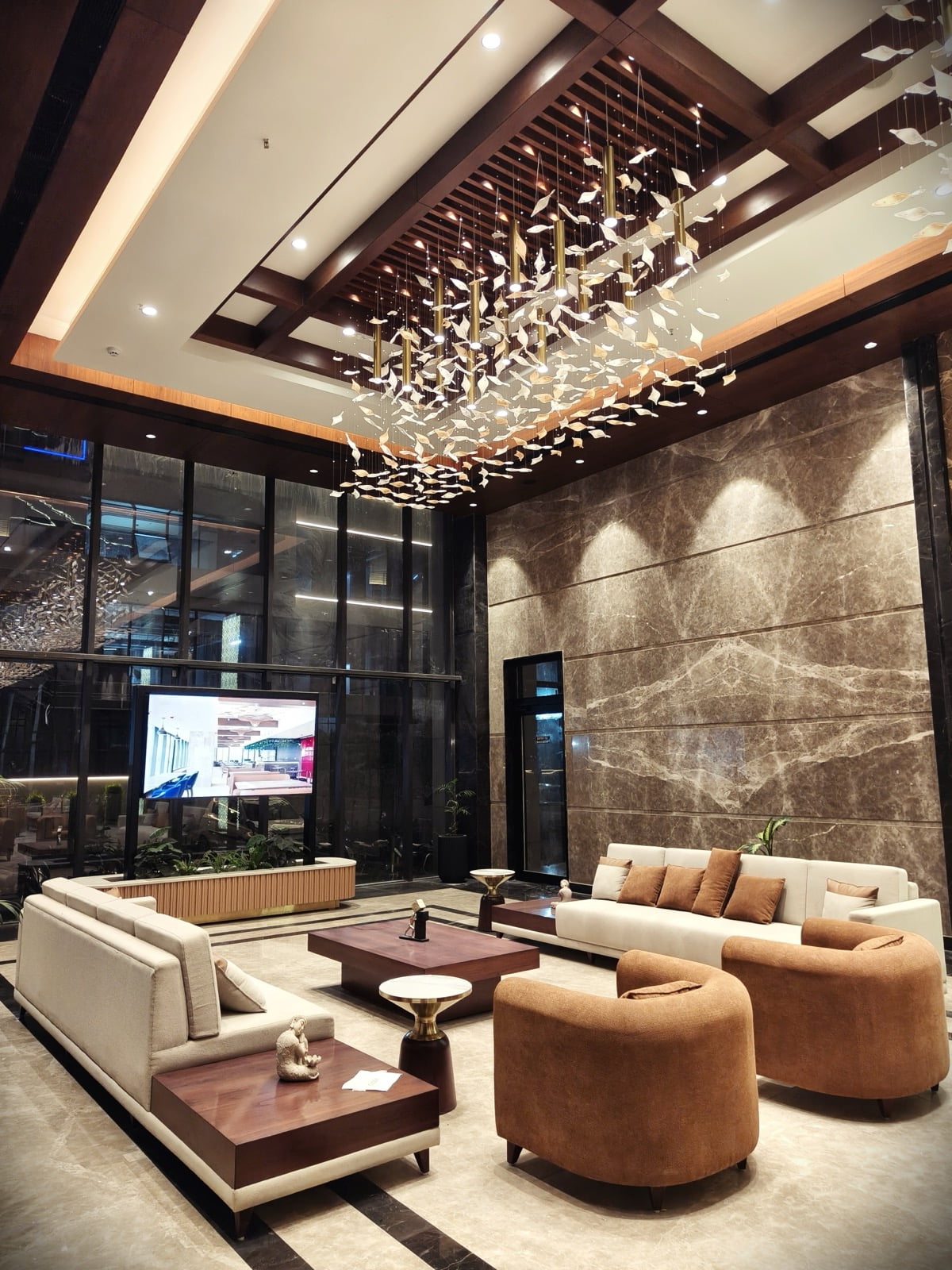 The lobby of the Swyft office building