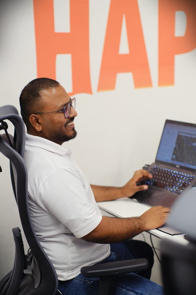 Swyft creative team member working on a project